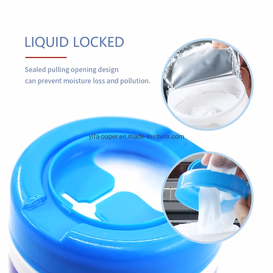 Disposable Hygiene Ante-Bacterial Wet Wipe in Barrel